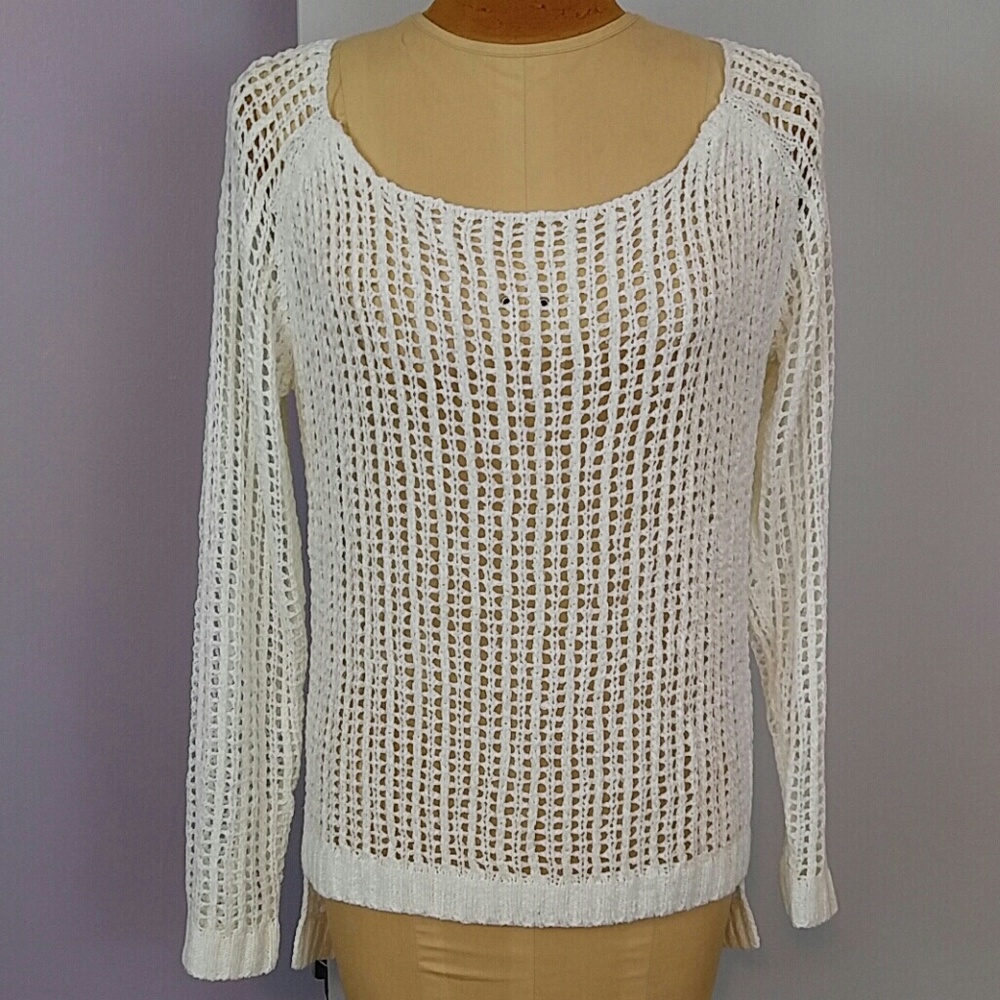 Modcloth Freeloader Ivory Sweater size small EUC